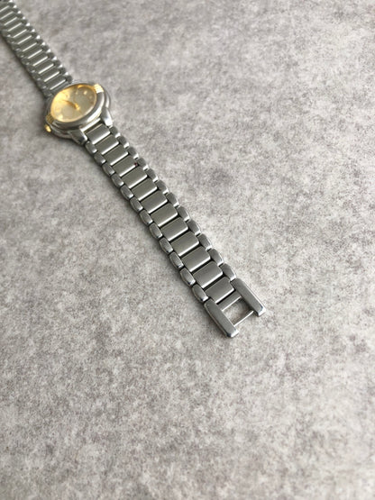 Yves Saint Laurent YSL Logo Quartz Watch Silver 5930-F91474 TA Vintage 2xuc88