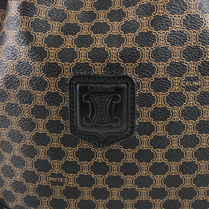 CELINE Macadam Blason Drawstring Shoulder bag Black Vintage ruunby