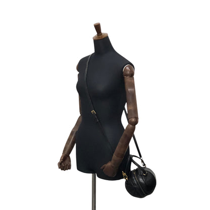 GUCCI GG Logo Shoulder bag Black Vintage ym72ux