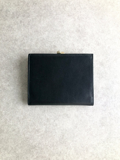 CELINE Blason 金屬扣折疊錢包 黑色復古 pprgic