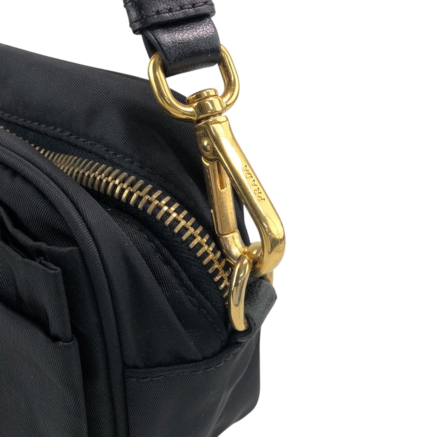 PRADA Logo Small Shoulder bag Black Vintage xg8z8w