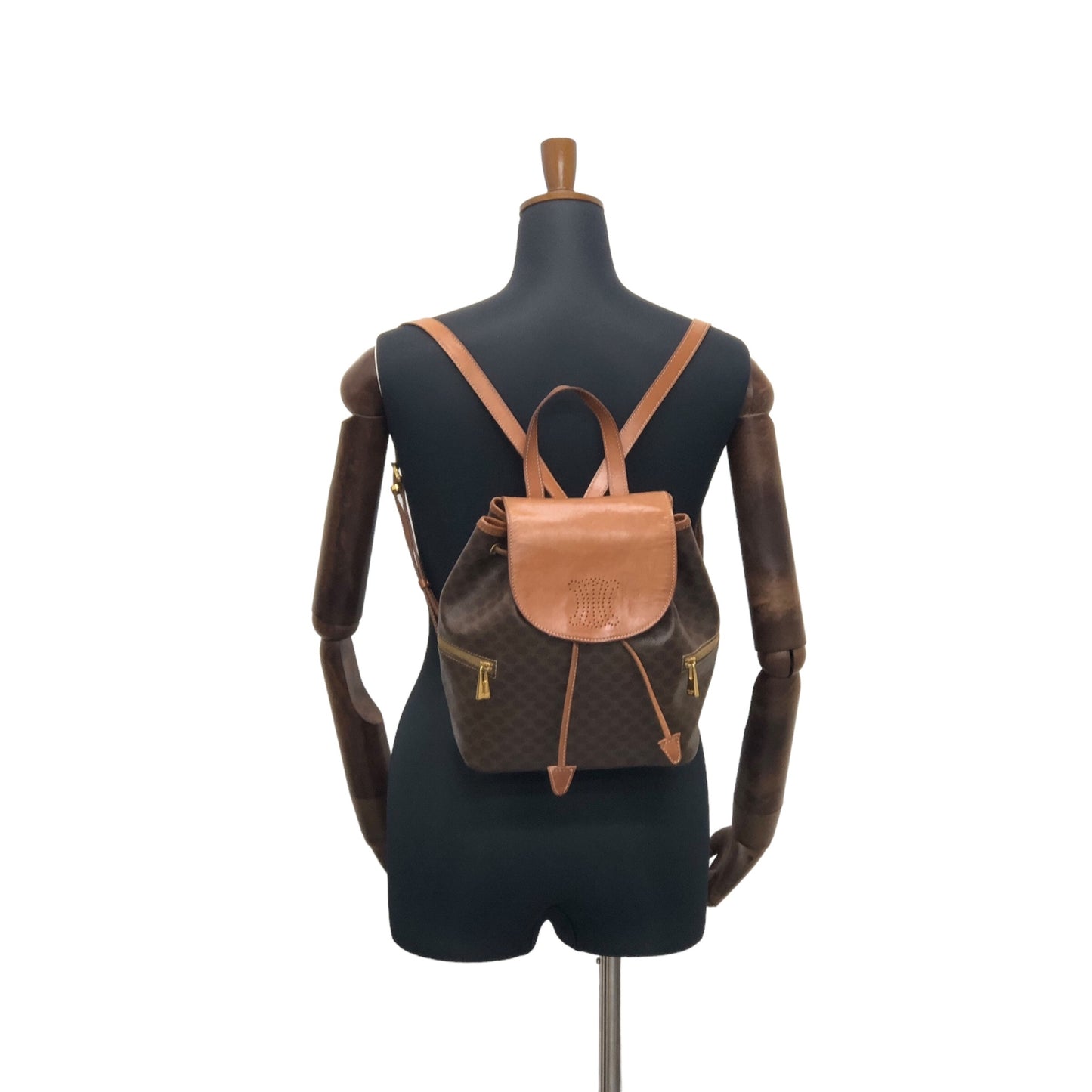 CELINE Macadam Blason Backpack Brown Vintage nmaxvd