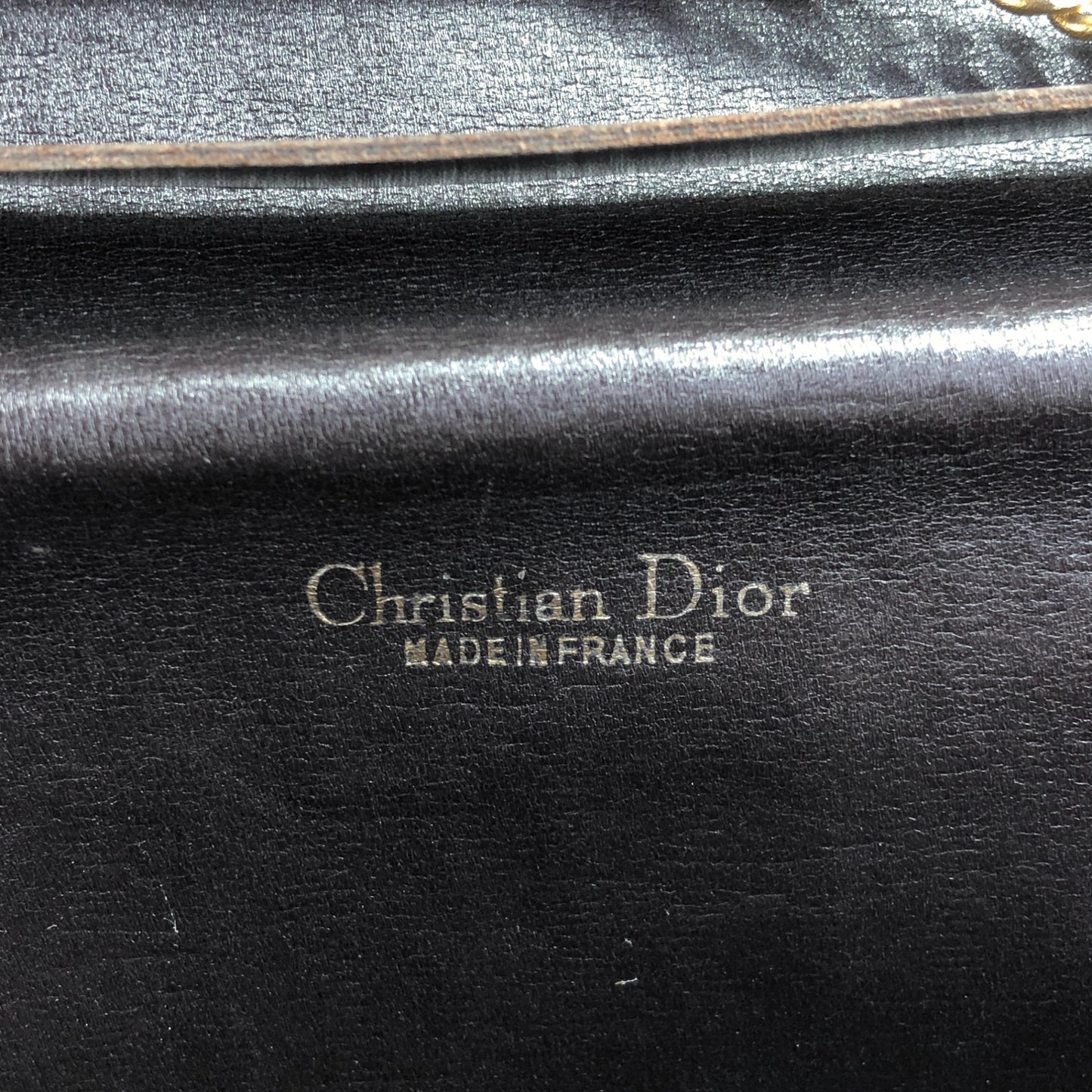 Christian Dior Trotter CD Logo Chain Shoulder bag Brown Vintage ctc6u5