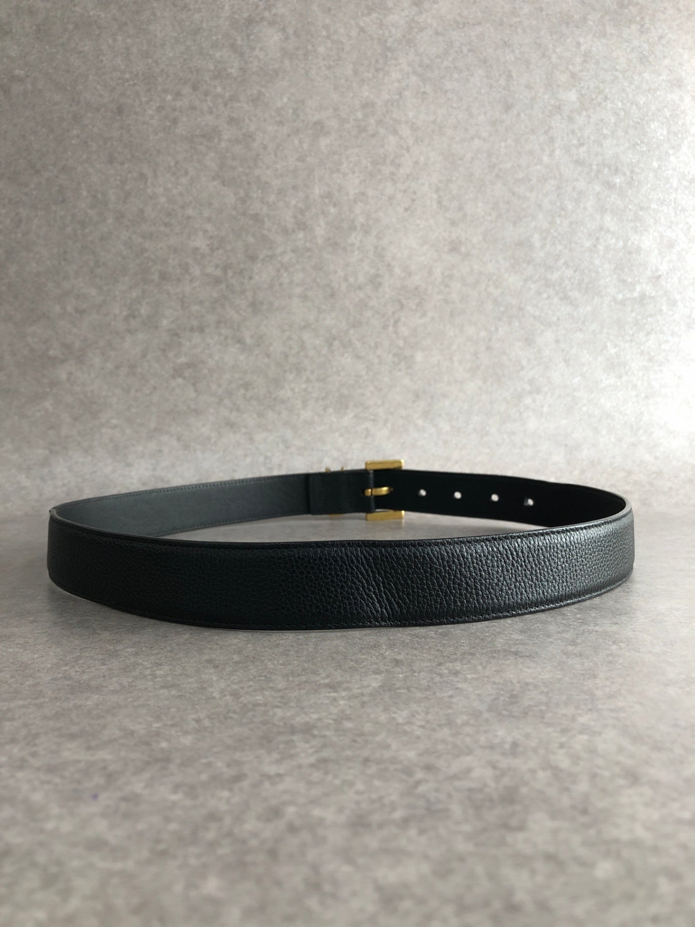 Yves Saint Laurent YSL Logo Belt Black Vintage jjfxnv