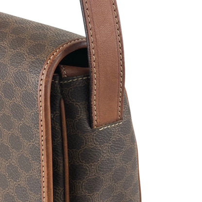 CELINE Macadam Blason Shoulder bag Brown Vintage hpe7an