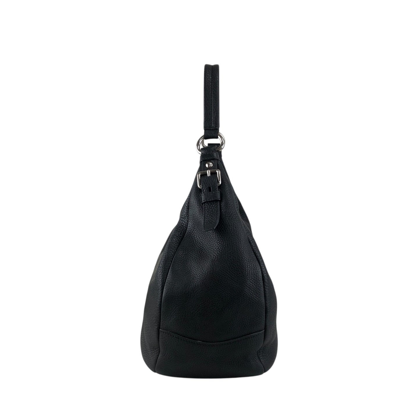 PRADA Logo Shoulder bag Hobobag Black Vintage 53rvk2