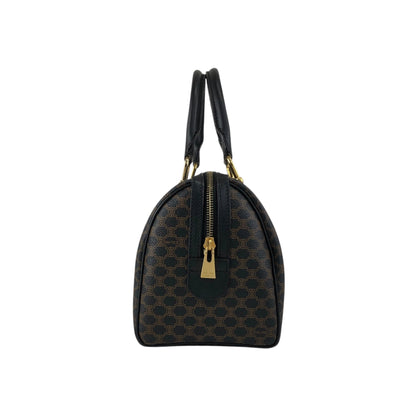 CELINE Macadam Blason Two-way Small Boston bag Shoulder bag Black Vintage 2urwut
