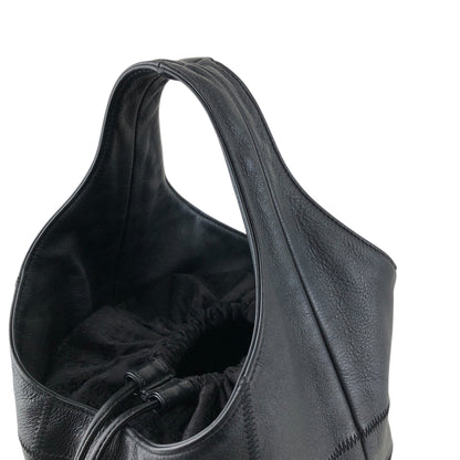 CHANEL Chocolate Bar Tassel Handbag Black A19981 Vintage fxmceh