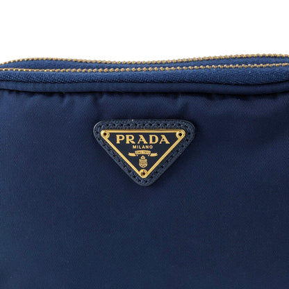 PRADA 三角形標誌雙向小手提包單肩包藍色復古 wa4xz3