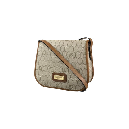 Christian Dior Honeycomb Pattern Small  Shoulder bag Beige Vintage tumbw8