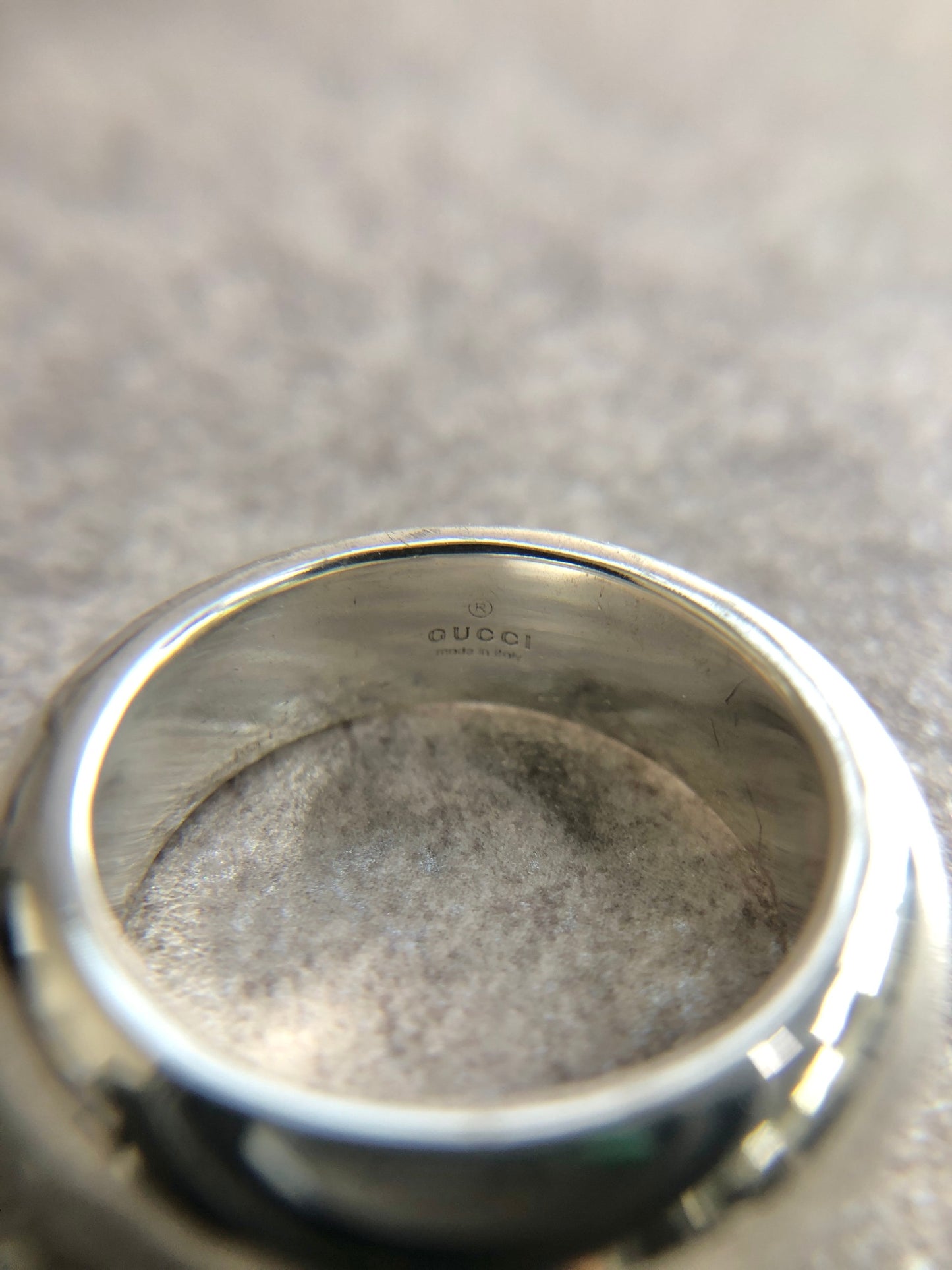 GUCCI SILVER925 Logo Ring Silver Vintage auctpg