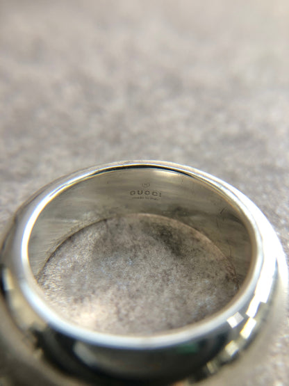 GUCCI SILVER925 Logo Ring Silver Vintage auctpg