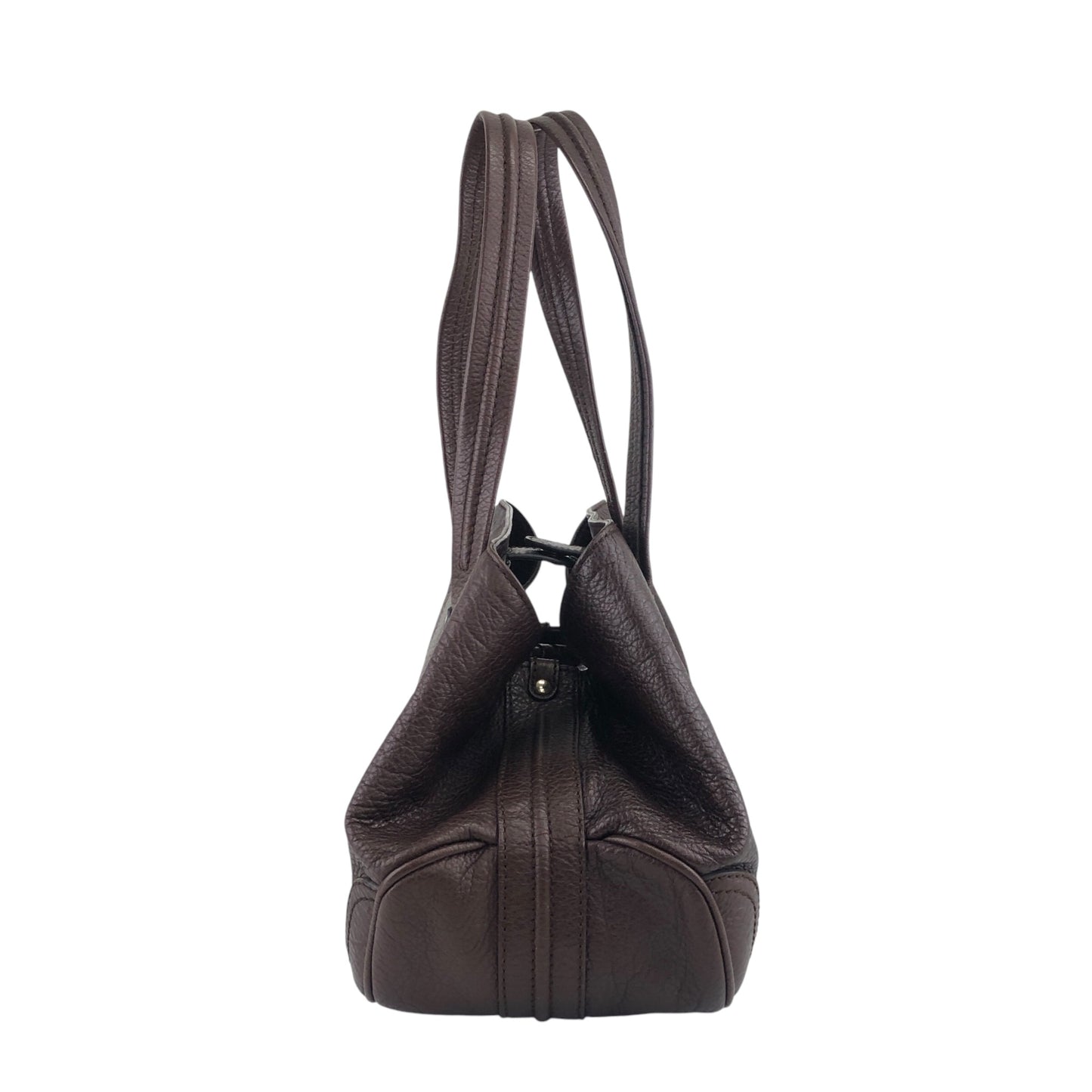 CELINE Blason Handbag Brown Vintage 3gv622