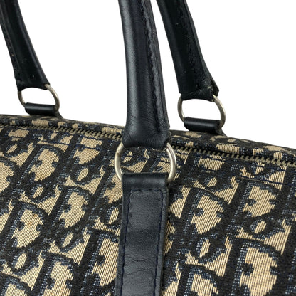 Christian Dior Trotter Handbag Boston bag Navy Vintage 3zr6kt