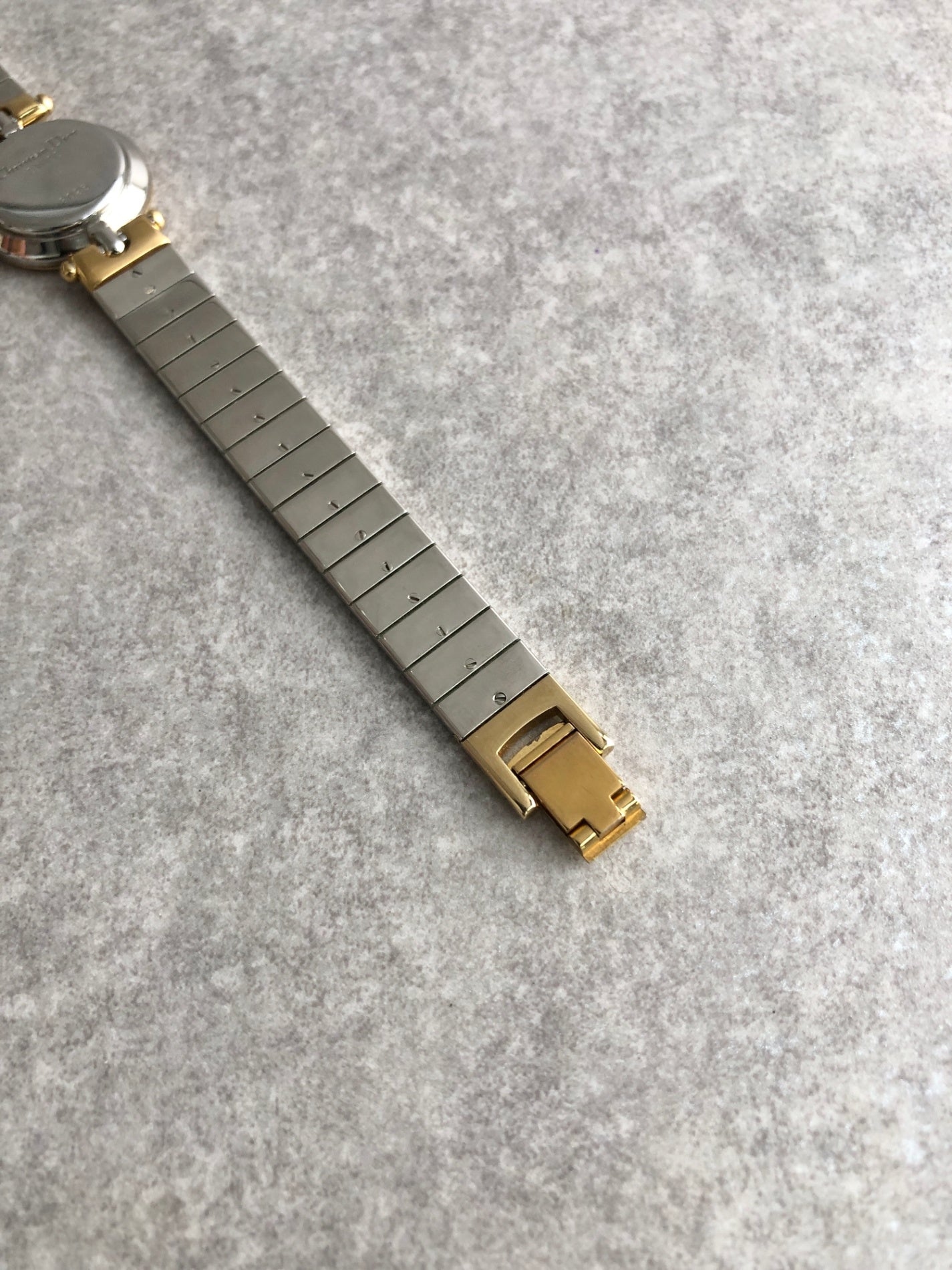 Christian Dior LogoVintage Quartz Watch Silver×Gold 3025 Vintage yhadhy