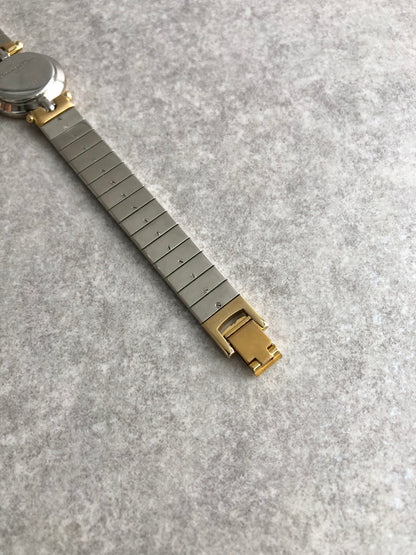 Christian Dior LogoVintage Quartz Watch Silver×Gold 3025 Vintage yhadhy