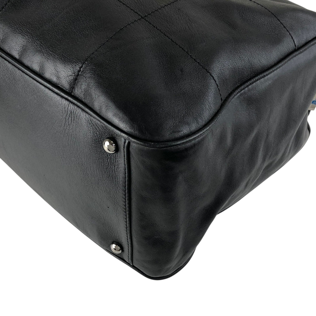 CHANEL Chocolate Bar Handbag Boston bag Black Vintage 6gabx8