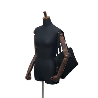 PRADA Tessuto Triangle Logo Totebag Black Vintage mcdeah