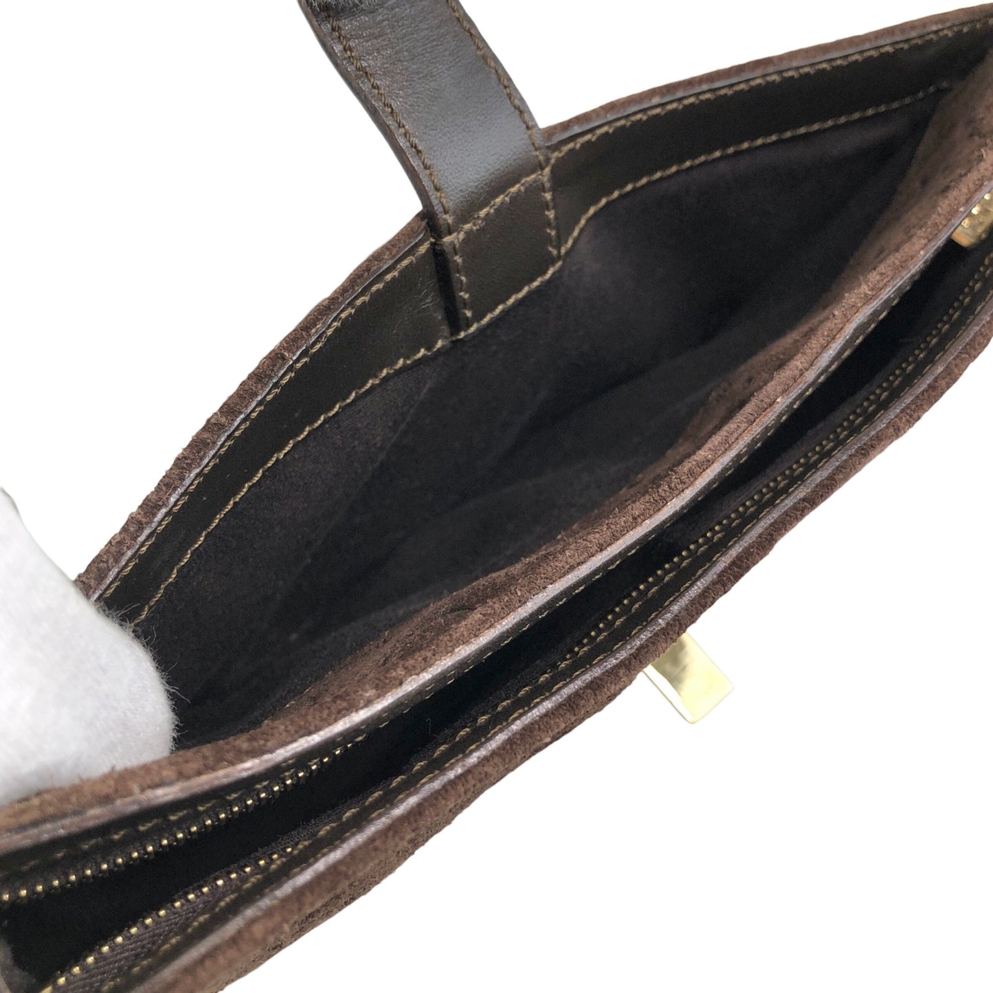 CELINE Horse Bit Shoulder bag Brown Vintage jvhfaj