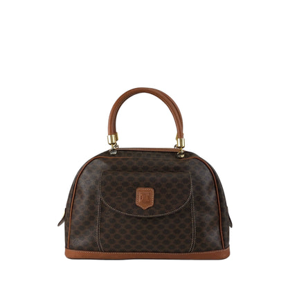 CELINE Macadam Blason Handbag Brown Vintage sw7bj6
