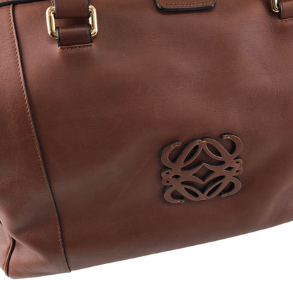 LOEWE Anagram Two-way Boston bag Shoulder bag Brown Vintage c288vn