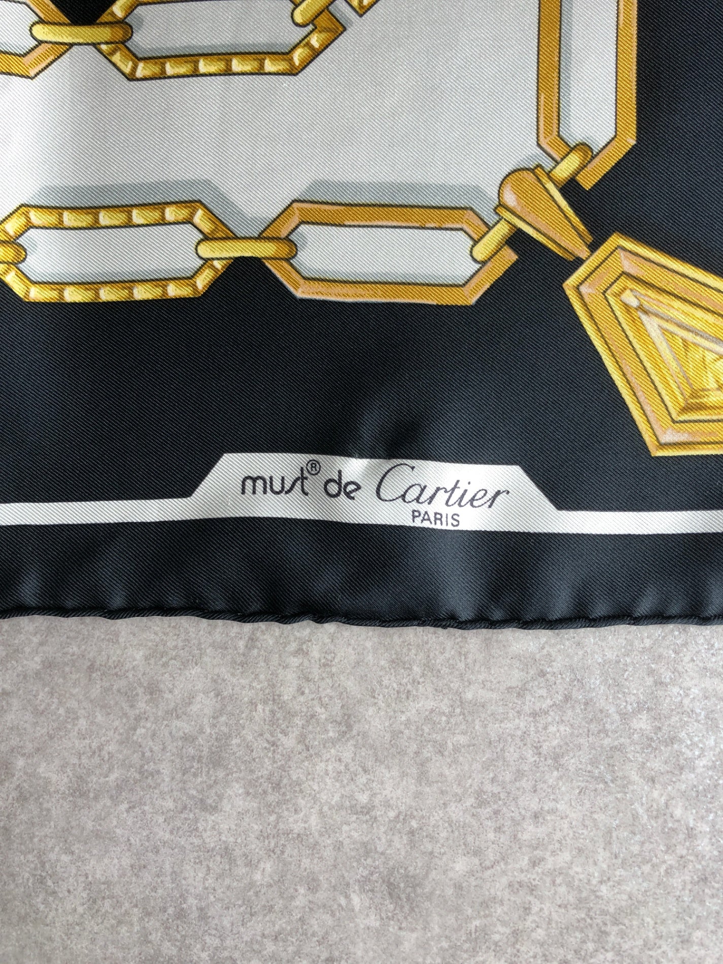 Cartier Scarf Black Vintage pvjkn5