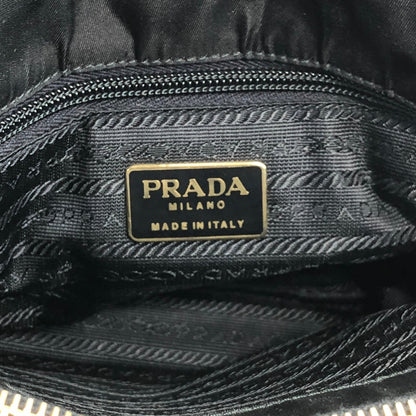 PRADA Triangle Logo Chain Shoulder bag Black Vintage z3k6p8