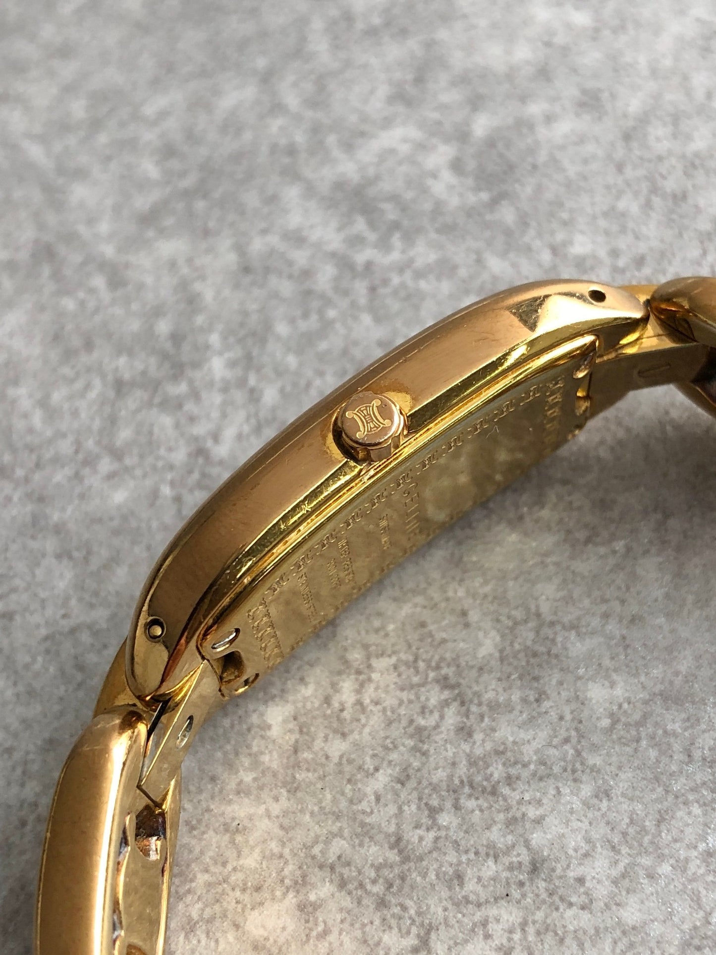 CELINE Triomphe Watch Gold Vintage cc6jz4