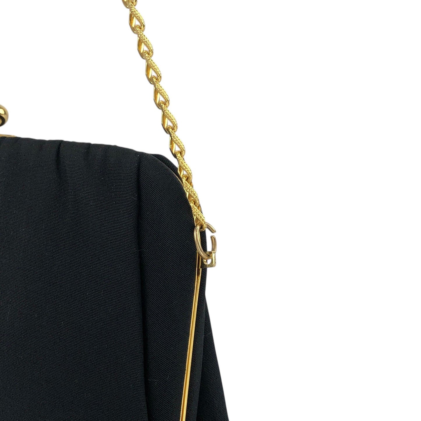 CELINE Blason Chain Shoulder bag Black Vintage yx4igc
