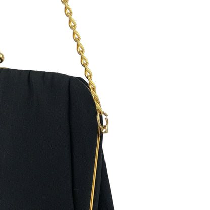 CELINE Blason Chain Shoulder bag Black Vintage yx4igc