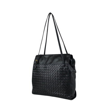 Bottega Veneta Intrecciato Handbag Shoulder bag Black Vintage egp857