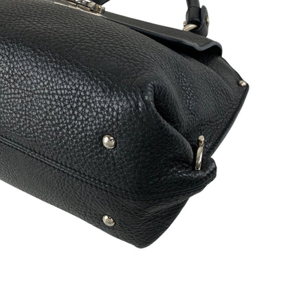 Salvatore Ferragamo Gancini Two-way Handbag Shoulder bag Black Vintage 82dd4b