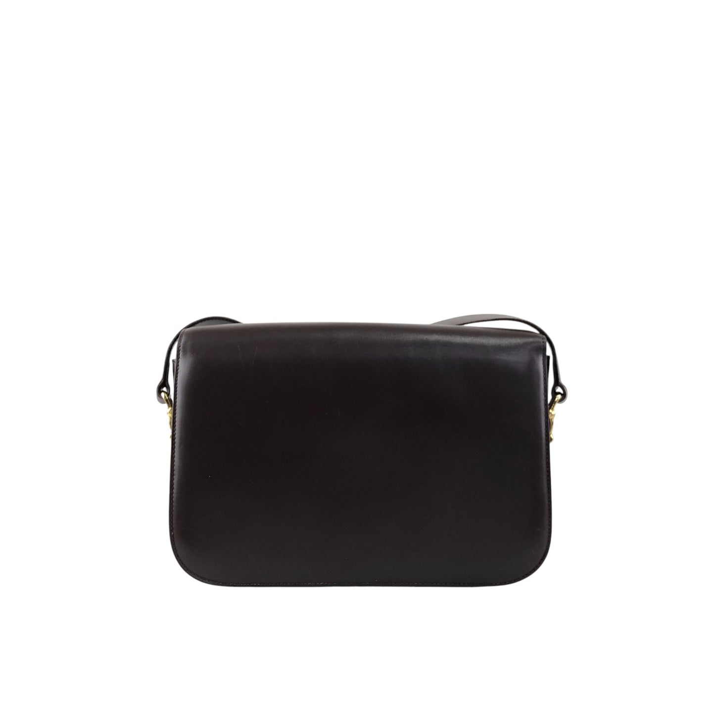 CELINE Horse Bit Flap Shoulder bag Brown Vintage 7atjbx