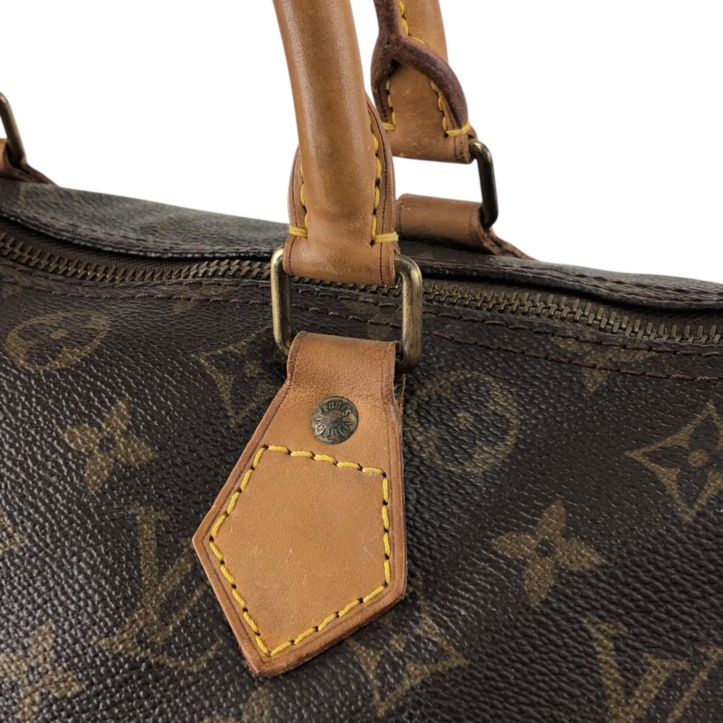 LOUIS VUITTON Monogram Small Boston bag Handbag Brown Vintage jm4cx4