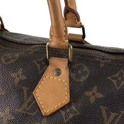 LOUIS VUITTON Monogram Small Boston bag Handbag Brown Vintage jm4cx4