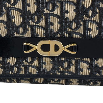 Christian Dior Trotter Chain Shoulder bag Navy Vintage rphic5