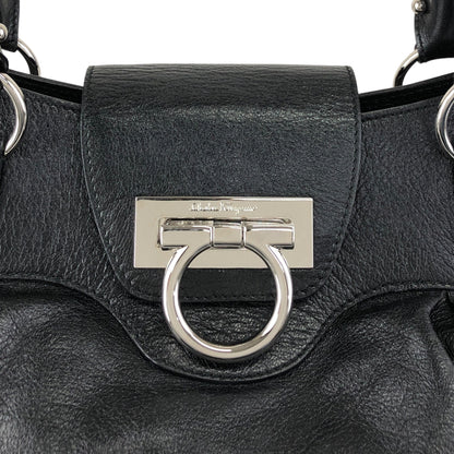 Salvatore Ferragamo Gancini Handbag Black Vintage 5aexwa