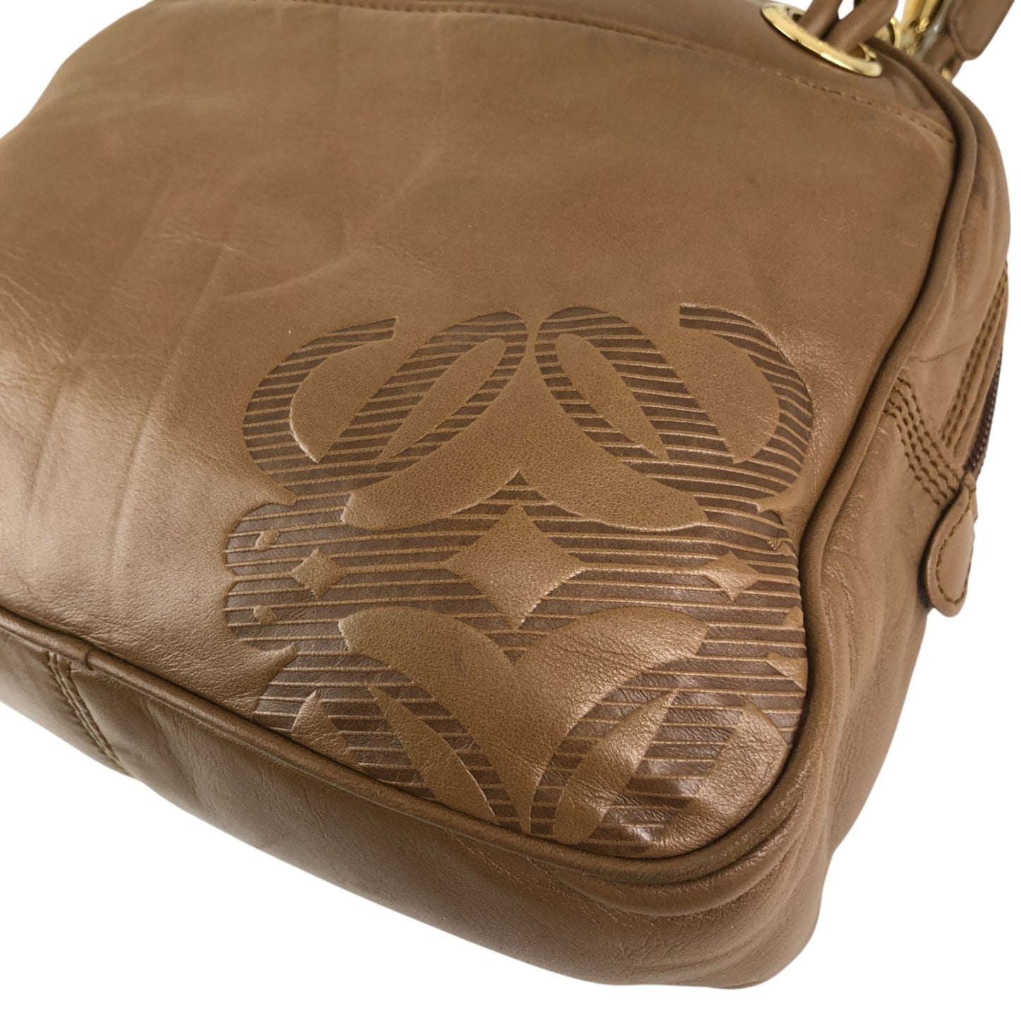 LOEWE Anagram Shoulder bag Brown Vintage 4a627g