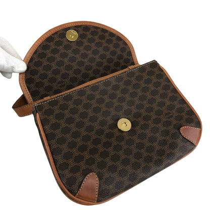 CELINE Macadam Blason Shoulder bag Brown Vintage a4uyd7