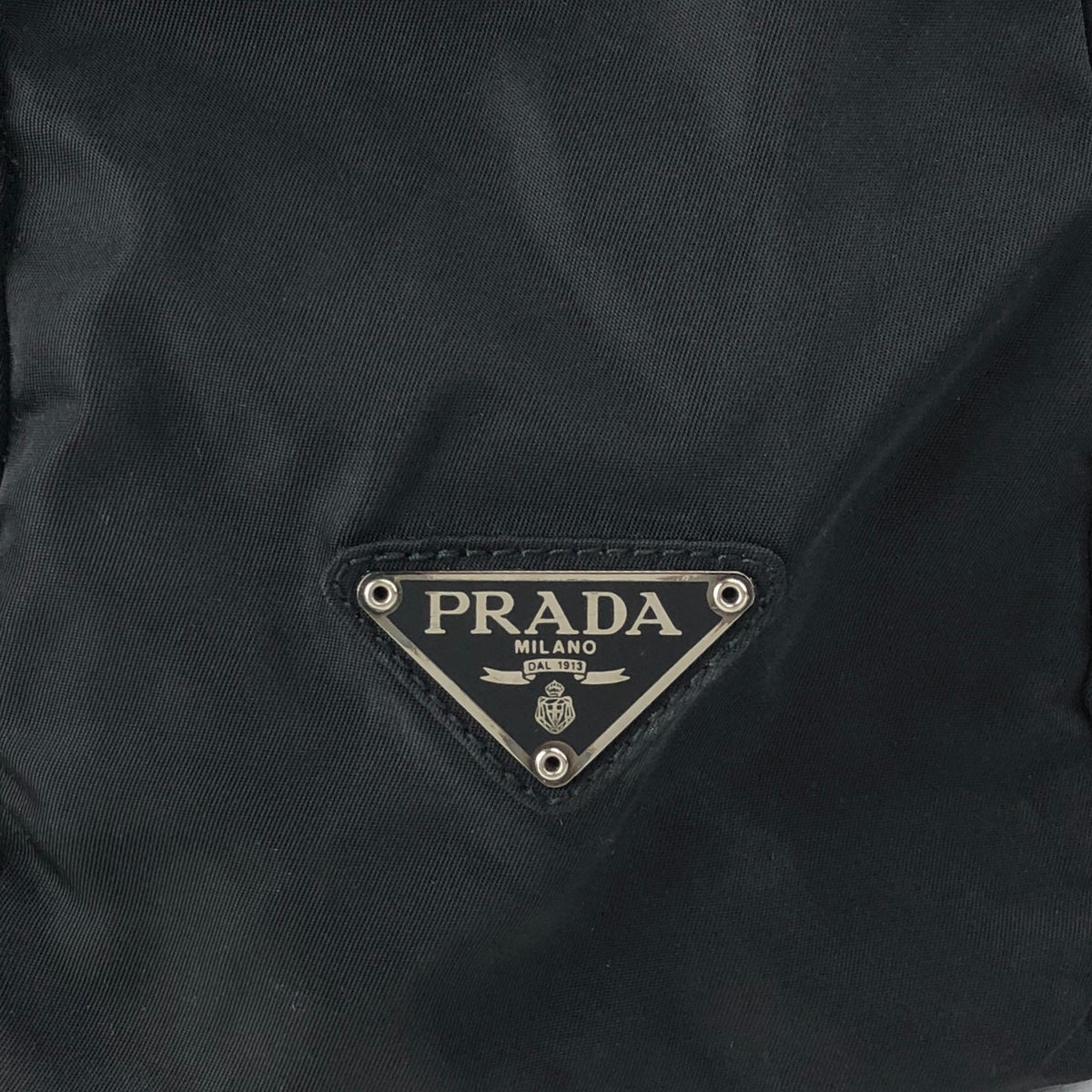 PRADA Triangle Logo Shoulder bag Black Vintage g37esw