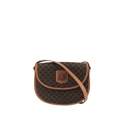 CELINE Macadam Blason Shoulder bag Brown Vintage mdu8r7
