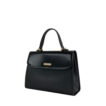 BURBERRY Logo Two-way Handbag Shoulder bag Black Vintage uuyiy5