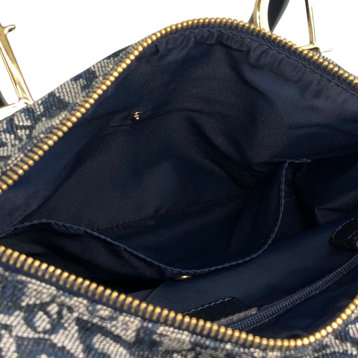 Christian Dior Trotter Small Boston bag Handbag Navy Vintage nt87zs