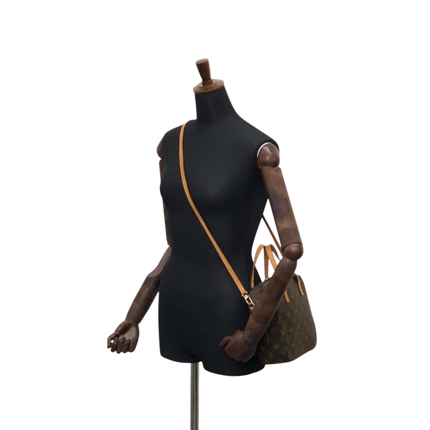 LOUIS VUITTON Monogram Two-way Handbag Shoulder bag Brown M47500 Vintage 8y7es4