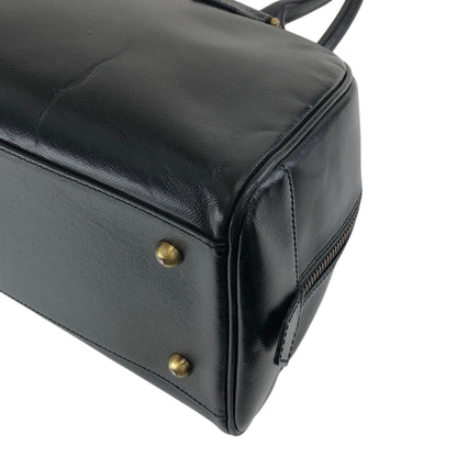 BURBERRY Logo Small Boston bag Handbag Black Vintage djr8rb