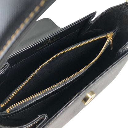 VALENTINO GARAVANI Logo Handbag Black Vintage exeyzp