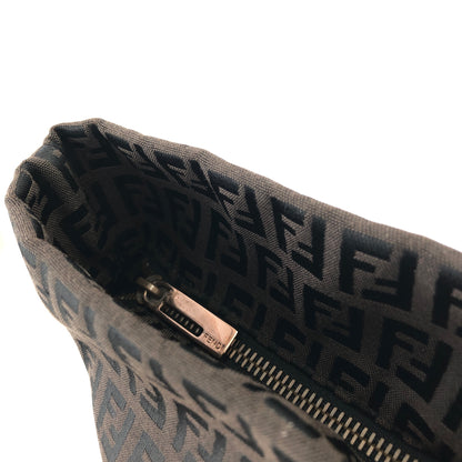 FENDI Zucchino  Canvas Handbag  Totebag Brown Vintage c343jc