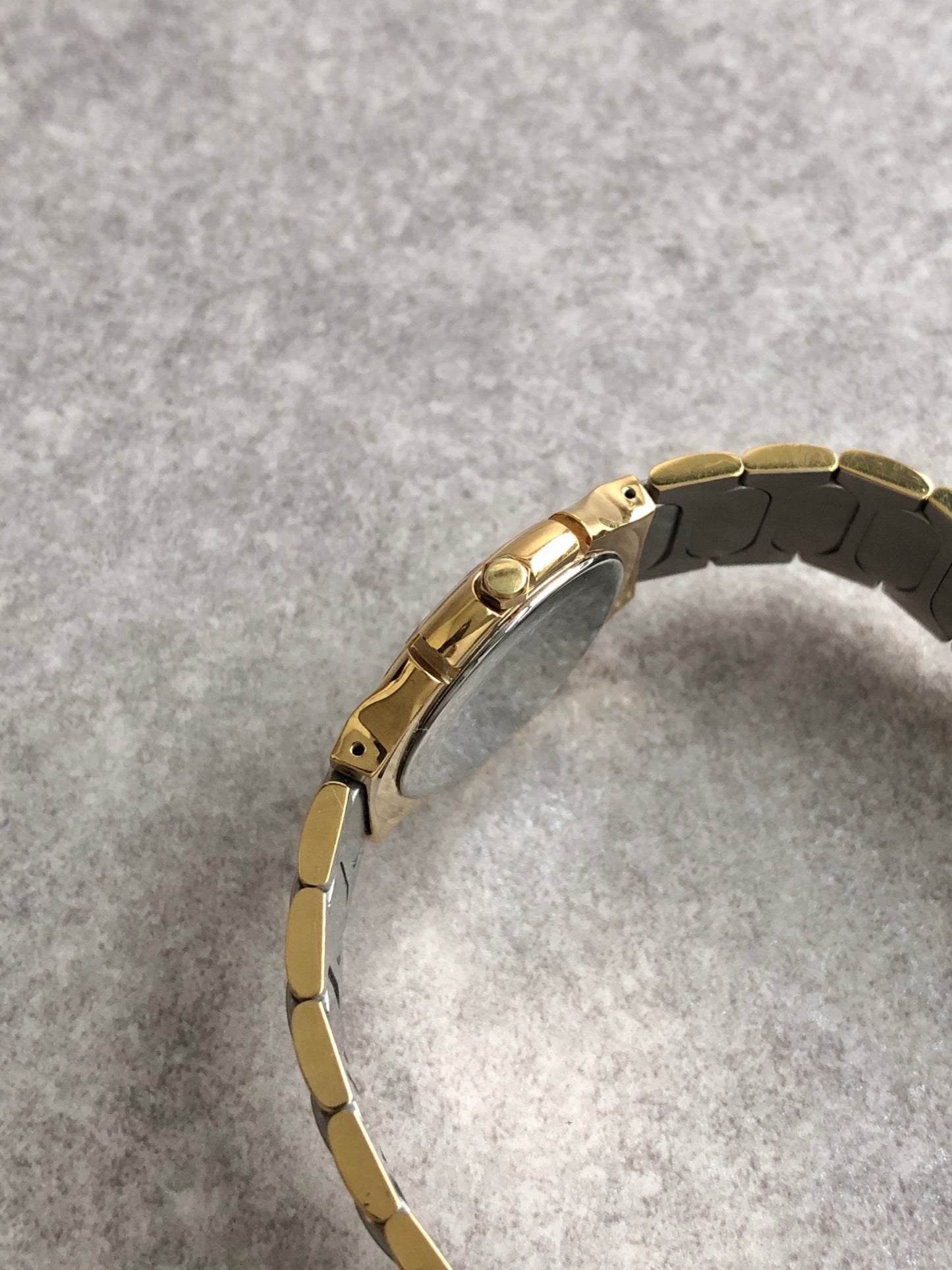 Yves Saint Laurent YSL Logo Watch Silver×Gold 527921 Vintage uy8xst