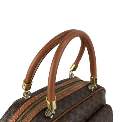 CELINE Macadam Blason Handbag Brown Vintage sw7bj6