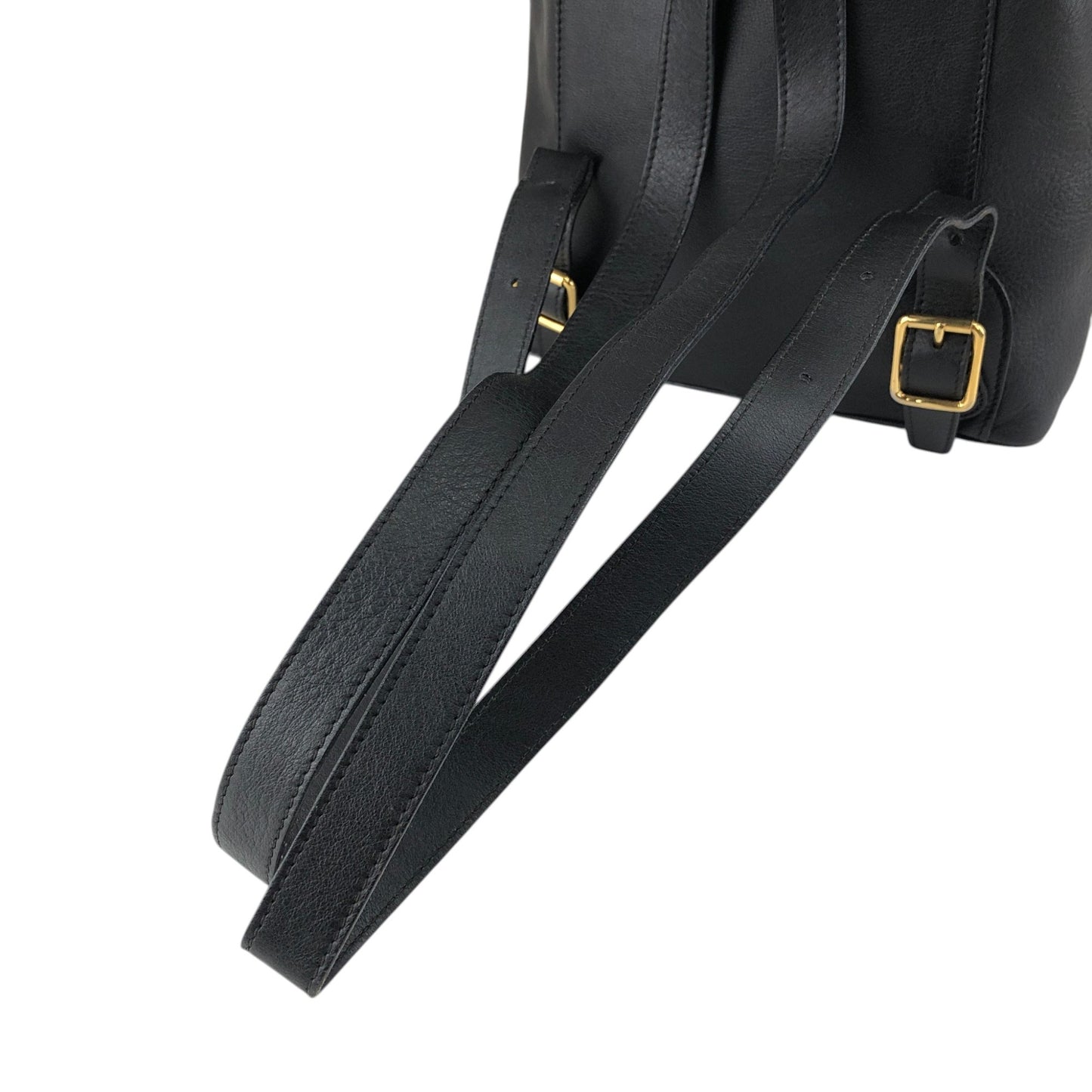 GUCCI Bamboo Front Pocket Backpack Black Vintage f7grwk
